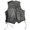Image 3 : Big B's Leather Texas Black Leather Motorcycle Vest, Braided Trim & Lace-Up Sides, Size 46