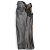 Image 6 : Original Custom Leathers by Linda Black Leather Motorcycle Chaps (42 in. long)
