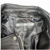Image 2 : 7 For All Mankind Black Genuine Leather Belted Moto Jacket, Size S/P, Asymmetrical Zip