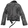 Image 5 : 7 For All Mankind Black Genuine Leather Belted Moto Jacket, Size S/P, Asymmetrical Zip