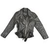 Image 1 : Cruiser by Sofari Black Leather Belted Motorcycle Jacket, Quilted Lining, Made in Pakistan