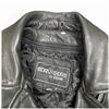 Image 2 : Cruiser by Sofari Black Leather Belted Motorcycle Jacket, Quilted Lining, Made in Pakistan