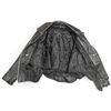 Image 3 : Cruiser by Sofari Black Leather Belted Motorcycle Jacket, Quilted Lining, Made in Pakistan