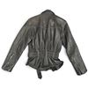 Image 4 : Cruiser by Sofari Black Leather Belted Motorcycle Jacket, Quilted Lining, Made in Pakistan