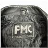 Image 3 : First Manufacturing Co. Black Leather Motorcycle Jacket with Harley-Davidson Patches, Size 58