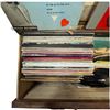 Image 2 : Bing Crosby, Evelyn Knight & Assorted Records, LaserDiscs in Hinged Wood Storage Chest