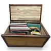 Image 3 : Bing Crosby, Evelyn Knight & Assorted Records, LaserDiscs in Hinged Wood Storage Chest