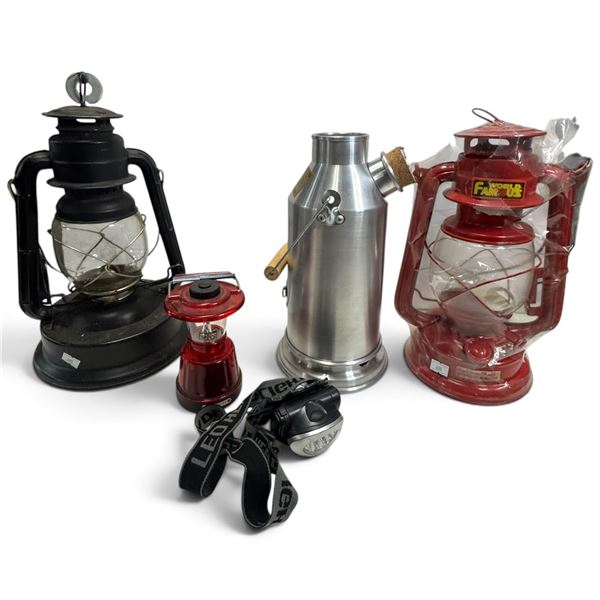 Dietz No. 2 D-Lite & World Famous Lanterns, Kelly Kettle & Life+Gear Camping Group