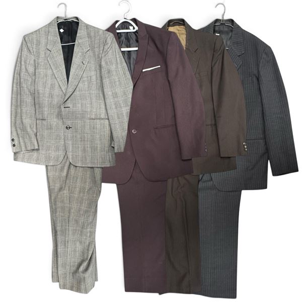 Group of Four Men's Tailored Two-Piece Suits, Including Cricketeer & Stockholm Evolution