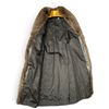 Image 3 : Full-Length Brown Fur Coat with Contrasting Collar & Satin Lining (16 in. Shoulders)