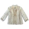 Image 1 : Vogue Cream-Colored Fur Jacket with Stand Collar & Lustrous Lining (16 in. Shoulder)