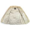 Image 3 : Vogue Cream-Colored Fur Jacket with Stand Collar & Lustrous Lining (16 in. Shoulder)