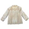 Image 4 : Vogue Cream-Colored Fur Jacket with Stand Collar & Lustrous Lining (16 in. Shoulder)