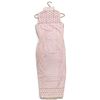 Image 3 : Two Beaded Formal Evening Dresses, Ivory Long-Sleeve & Pink Sleeveless, Size Small