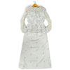 Image 4 : Two Beaded Formal Evening Dresses, Ivory Long-Sleeve & Pink Sleeveless, Size Small