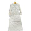 Image 5 : Two Beaded Formal Evening Dresses, Ivory Long-Sleeve & Pink Sleeveless, Size Small