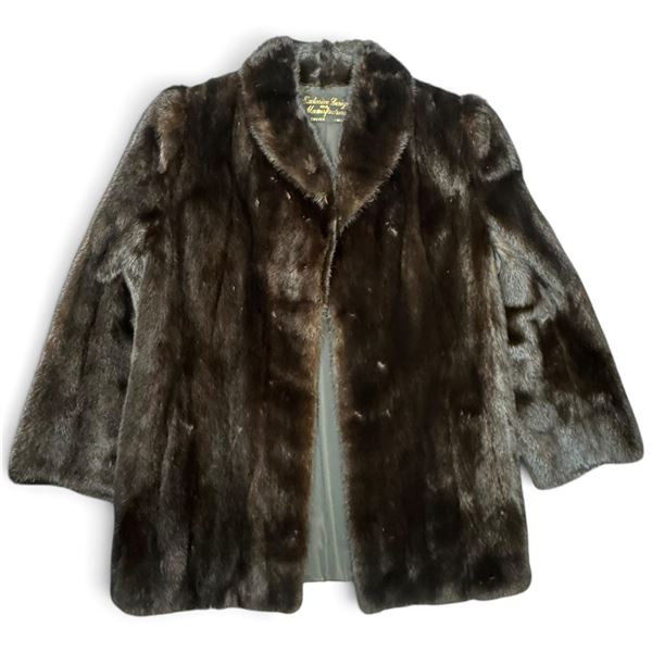 Dark Brown Fur Coat, Exclusive Design & Manufacture, Vancouver (16 in. Shoulder)