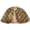 Image 1 : Venel Paris Brown Faux Fur Capelet with Satin Lining, Size Small