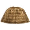 Image 3 : Venel Paris Brown Faux Fur Capelet with Satin Lining, Size Small