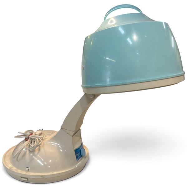 Dazey Comfort Control Aqua Blue Portable Bonnet Hair Dryer with Adjustable Hood & Stand