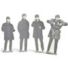 Image 1 : Circa 1964 The Beatles Black & White Cardboard Store Display Standees, Set of 4 (19.5 in.)