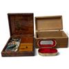 Image 1 : Thuya Wood Jewelry Box & Solid Wood Keepsake Box - Contents included