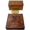 Image 3 : Thuya Wood Jewelry Box & Solid Wood Keepsake Box - Contents included