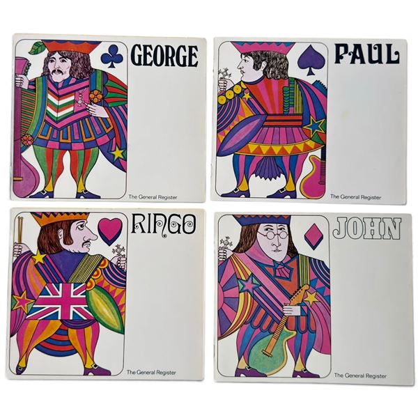 1968 Beatles The General Register Glenlock Press Fold-Out Booklet Set, John, Paul, George & Ringo