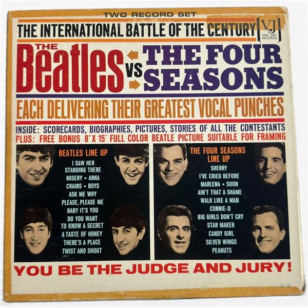 1964 Beatles vs. The Four Seasons Vee-Jay DX-30 Mono 2-LP Gatefold Record Set
