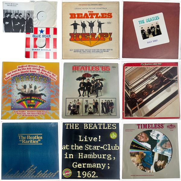 Beatles LP Lot: Capitol Titles, Hamburg Live & Dutch Rarities (9)
