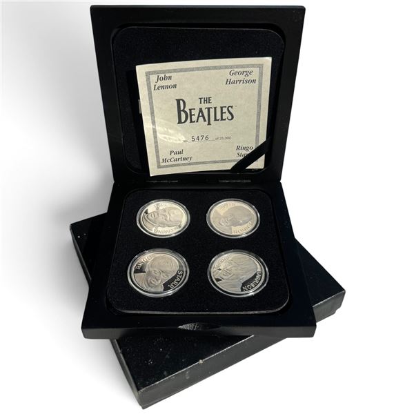 Environ Mint Beatles Four-Piece.999 Fine Silver 1 Oz. Round Set, No. 5476/25,000