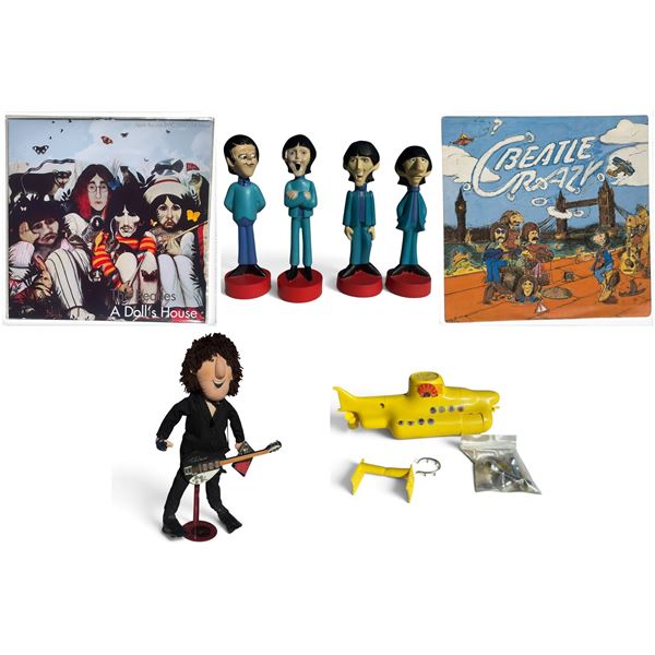 Beatles memorabilia: 'A Doll's House' sleeve, figures, picture disc & models