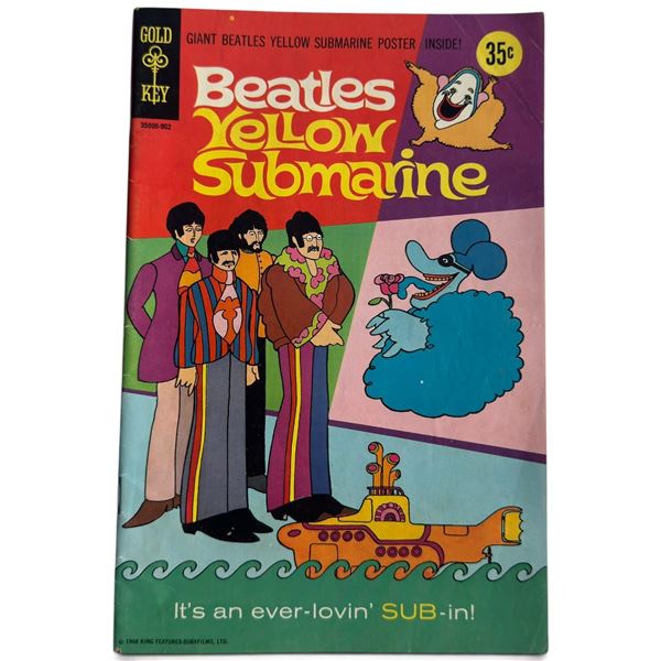 1968 Beatles Yellow Submarine Gold Key One-Shot Comic Book With Giant Poster