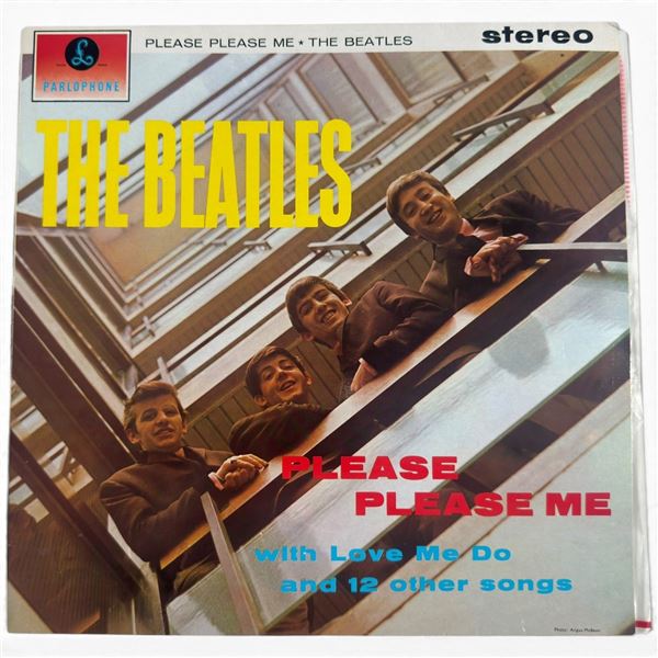 The Beatles Please Please Me UK Parlophone Stereo LP, PCS 3042, Two-Box EMI Labels
