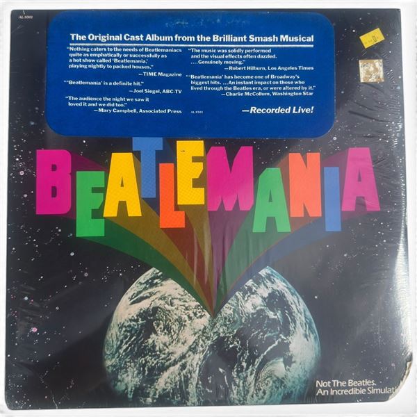 1978 Beatlemania Original Cast Live 2-LP Album, Arista AL 8501, in Shrink Wrap