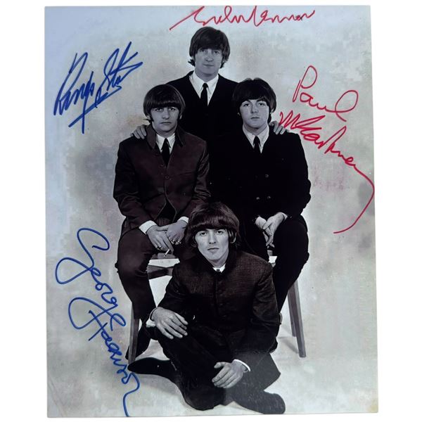 The Beatles Group Portrait Bearing Lennon, McCartney, Harrison & Starr Signatures