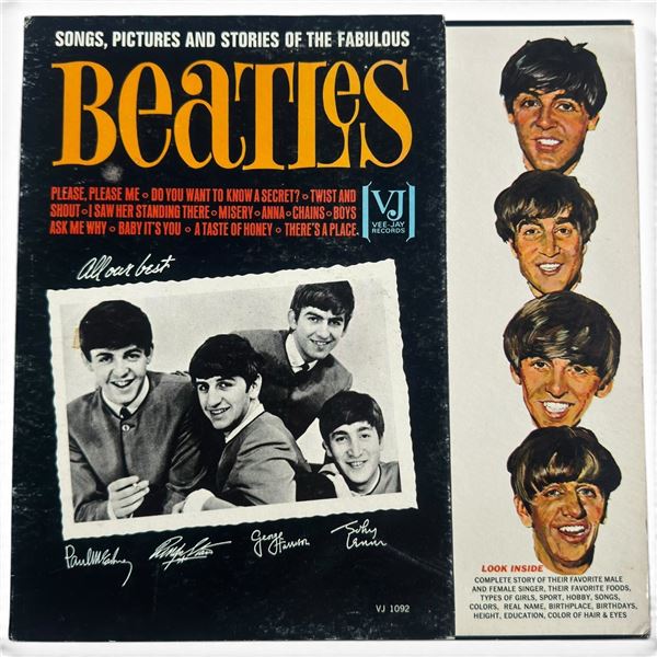 The Beatles Songs, Pictures & Stories of the Fabulous Beatles 1964 Vee-Jay Mono LP VJ 1092