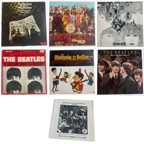 Beatles & Related LP Lot: Polydor, Capitol, United Artists, Liberty, TMQ (7)