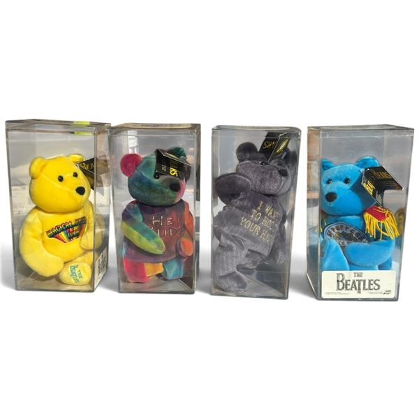 1999 The Beatles Apple Records "Bears" Complete Four-Piece Boxed Plush Set
