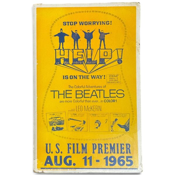 The Beatles Help! U.S. Film Premiere Promotional Display, 1965 (14.5 x 24 in.)
