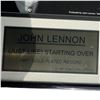 Image 3 : John Lennon '(Just Like) Starting Over' 24KT Gold-Plated Record Display (16 x 12.5 in.)