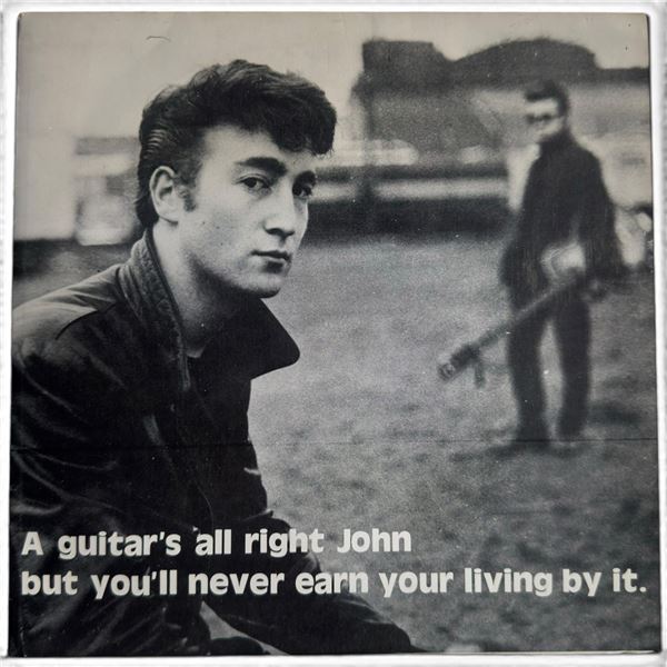 John Lennon A Guitar's All Right John 1975 Audifön Blue Vinyl 10-Inch Bootleg LP