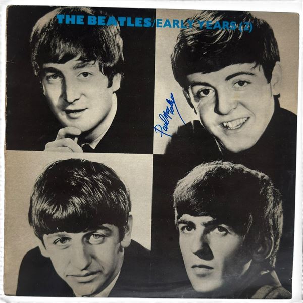 The Beatles Early Years (2) 1981 Phoenix LP, Blue Signed by Paul McCartney