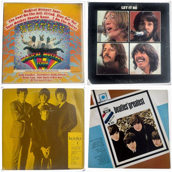 Beatles Covers & LPs: Magical Mystery Tour Booklet, Let it Be Sleeve, Sweet Apple Trax