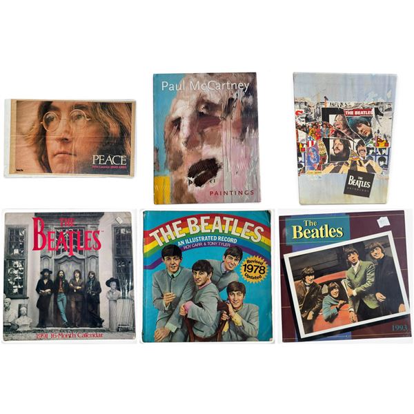 Beatles/Lennon/McCartney Media Lot: Anthology 5-DVD, Books, Calendars, Lennon Poster