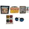 Image 1 : Beatles Collectibles: Sgt. Pepper Coin Bank, Yellow Submarine Tin, Stamps, Buttons
