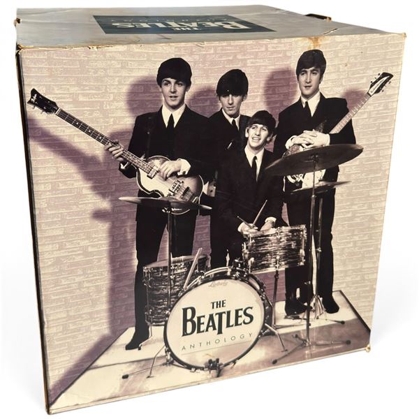 The Beatles Anthology 1996 in-Store Promotional Cardboard Display Cube with Photo Panels 17x17x17"