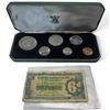Image 1 : 1969 Jamaica 6 Coin Set & 1948 British Armed Forces 6 Pence Note