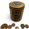 Image 7 : Mixed World Coins, Trade Tokens & Commemorative Medals with Vintage Savings Bank