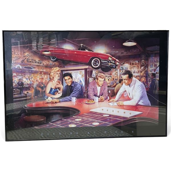 George Bungarda "Evening at Rick's" Retro Hollywood Icons Framed Color Print
